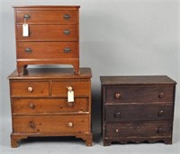 Three Primitive American Country Chests