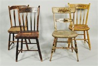 Four Painted Windsor Side Chairs