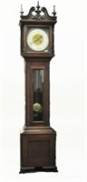 American Carved Mahogany Tall Case Clock