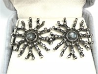 39X- sterling silver gemstone earrings $140