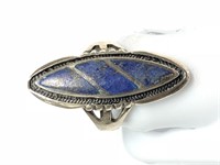 40X- sterling lapsi lazuli ring -size 6.5 -$220