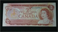 1974 UNC Canada 2 dollar bill