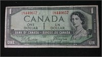 1954 "Devils Face" Canada $1 Bill