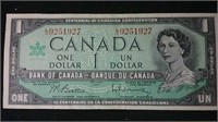 1967 Canada 1 dollar bill