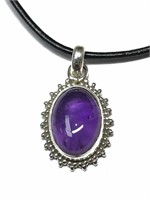 11X- sterling amethyst pendant/necklace $120