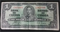 1937 Canada 1 dollar bill -Coyne & Towers