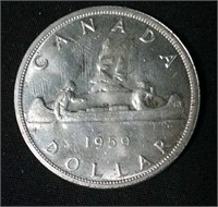 1959 Canada silver dollar