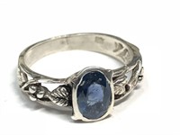 24X- sterling sapphire ring -size 5.5 - $200