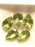 25X- pear shaped peridot 4.0ct gemstones $200