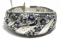 2X- sterling sapphire ring -size 7 - $250