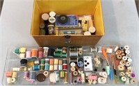 Sewing container with contents
