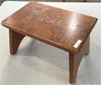 Small hardwood step stool/bench
