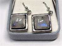 5X- sterling silver moonstone earrings $280