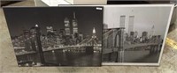 NY day and night laminated pictures