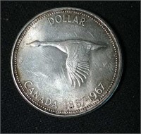 1967 Canada Centennial silver dollar