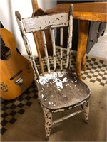 RUSTIC PAINTED CHILD'S CHAIR