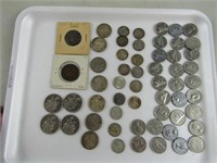 TRAY: CDN SILVER AND OTHER COINS