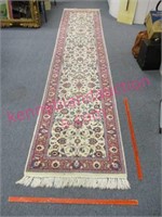 nice oriental wool runner rug (2.5ft x 12.5ft)