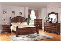 Isabella 5 pc King Poster Bedroom Suite