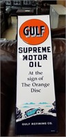 Gulf 'Supreme Motor Oil" sign
