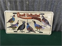 Quail Unlimited License Plate