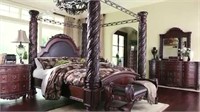 Ashley North Shore 5 pc King Poster Bedroom Suite