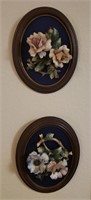 2pc Floral 3d Wall Art