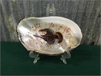 Turkey Painting on Mussel Shell by Loys Halbert
