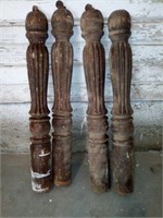 Set of 4 beautiful antique table legs