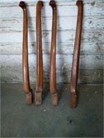 Set of 4 antique table legs