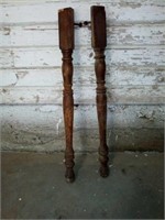 Set of 2 antique table legs
