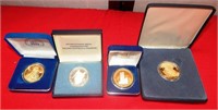 51 - LOT OF 4 MSC COINS/MEDALS