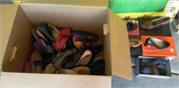 600 - BOX OF SHOES AND SHOE BOXES WITH SHOES
