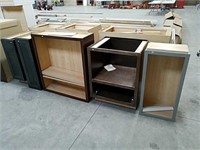 5 cabinets, base microwave cabinet 27" wide, 24"