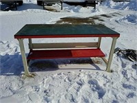 34" x 6' metal bench