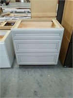 Base cabinet w/drawers, 33" wide, 34 1/2" tall