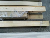 Assrt of trim, pine 5 1/4" x 16' partical board 5