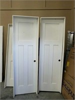 2 New white 3 panel 2-0 x 6-8 doors