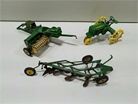 JD GP tractor, JD baler & plow