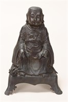 Chinese Bronze Seated Emperor,