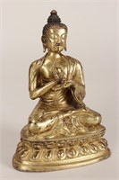 Good Chinese Gilt Bronze Buddha,