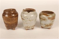 Group of Three Chinese Pottery Vases,