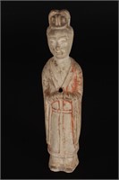 Chinese Tang Pottery Figure of Court Figure,