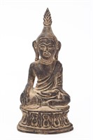 Thai Bronze Temple Buddha,