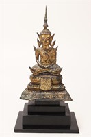 Thai 19th Century Rattanakosin Gilt Bronze Buddha,