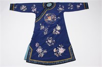 Long Manchu Ladies Silk Robe,