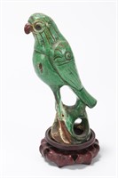 Chinese Sancai Glazed Parrot Censor,
