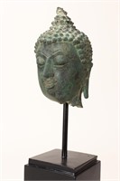 Good Thai Bronze Buddha Head,
