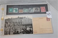 WWII STAMPS AND PHOTO