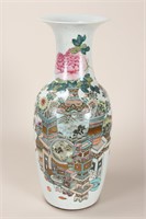 Large Chinese Qing Dynasty Porcelain Vase,